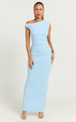Off The Shoulder Dress In Baby Blue