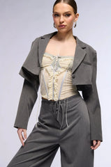 Hopeless Romantic Pelated Mesh Corset