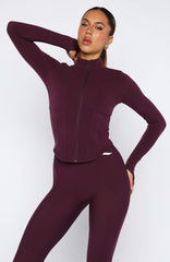 Kickoff Jacket Plum