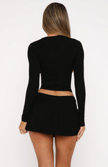 Missed The Party Mini Skort Black