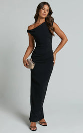 Off The Shoulder Dress In Black
