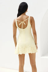 Sunkissed Waves Mini Dress Yellow