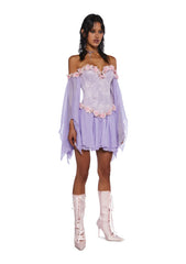 Sparkling Enchantment Mini Dress - Purple