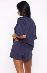 Standing My Ground Lounge Shorts Navy