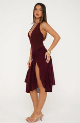 Look Twice Midi Dress Plum