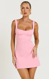 Panel Dress In Pink