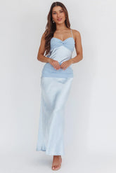 Arizona Sunset Criss-Cross Bow Back Dress Blue