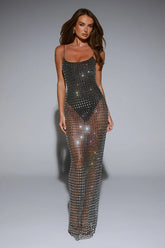 Luxe On Arrival Sheer Maxi Dress Black