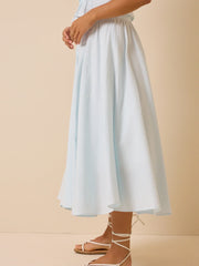 Marina Stripe Midi Skirt