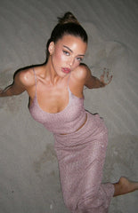 Love Galore Sequin Knit Top Pink