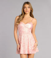 Maryam Sequin Lace A-Line Mini Dress