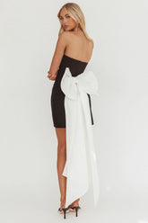 Diamond Sky Bow Back Mini Dress Black