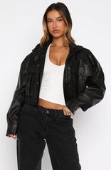Changing Faces Pu Jacket Black
