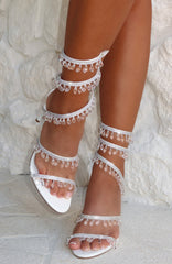 Soliel Wrap Heels White/Clear
