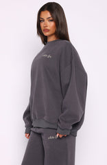 Why Won't You Oversized Drop Shoulder Sweater Volcanic