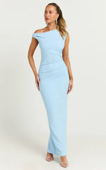 Off The Shoulder Dress In Baby Blue
