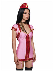 Y2K Runway Flight Attendant Costume - Pink