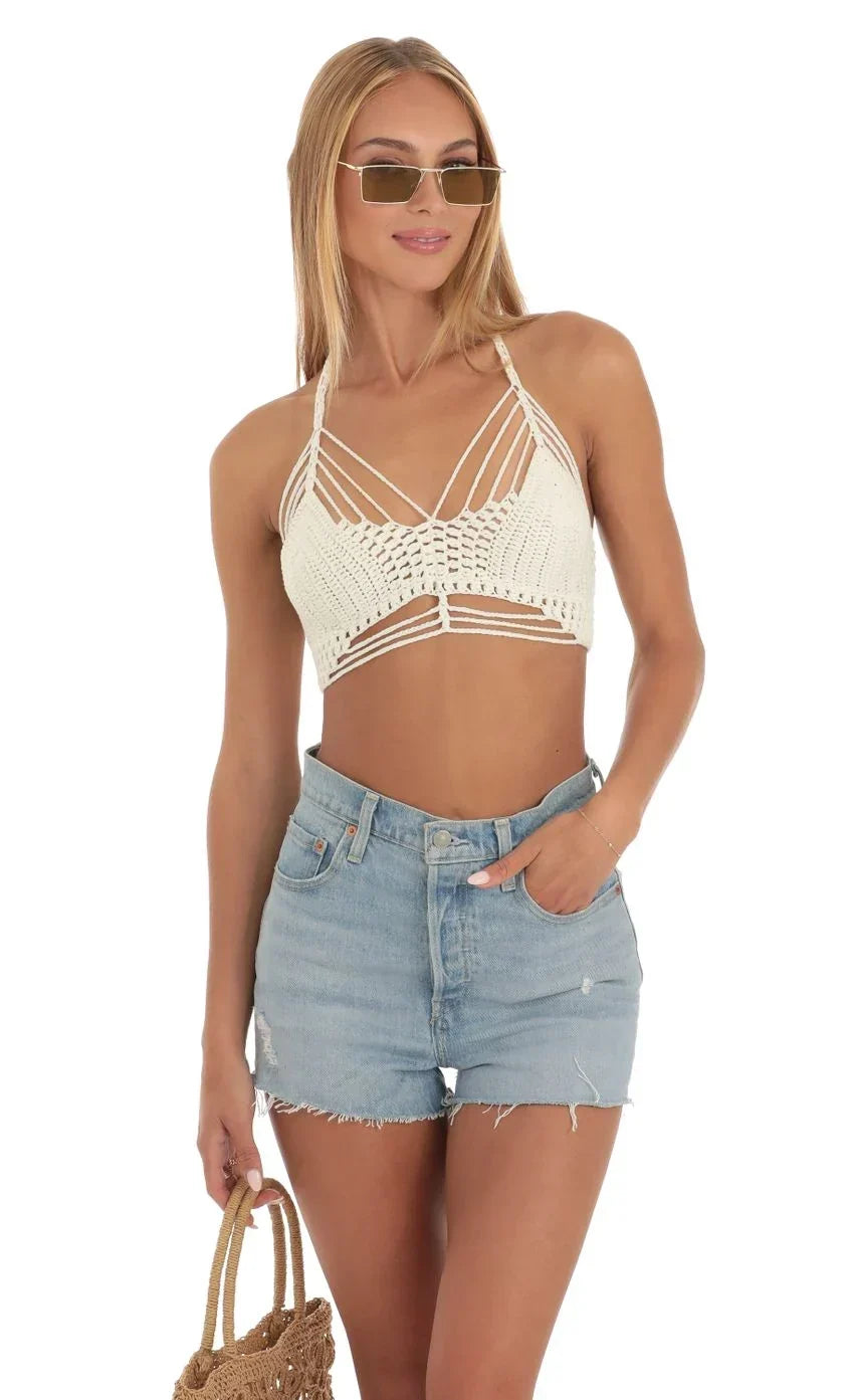 Crochet Top In Ivory