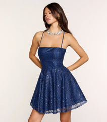 Isla Glitter Sequin A-Line Dress