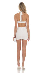 Cutout Bodycon Dress In White