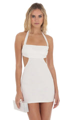 Cutout Bodycon Dress In White