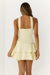 Summer Wardrobe Satin Mini Dress Yellow