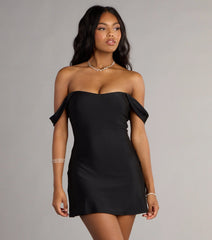 Effortless Charm Off-The-Shoulder Mini Dress