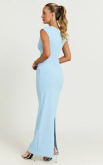 Off The Shoulder Dress In Baby Blue