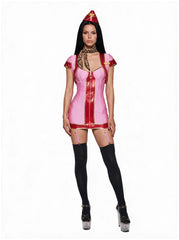 Y2K Runway Flight Attendant Costume - Pink