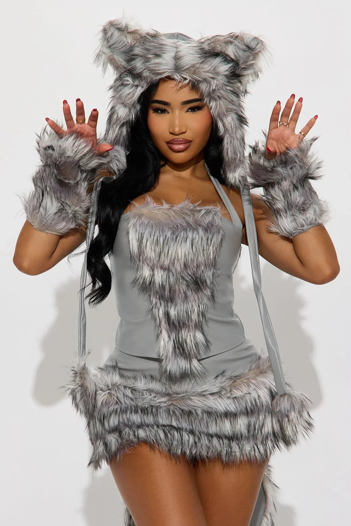 Baby It'S Cold Outside 5 Piece Costume Set - Grey/Combo