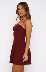 You're A Problem Mini Dress Wine