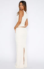 Top To Bottom Maxi Skirt Off White