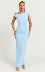 Off The Shoulder Dress In Baby Blue