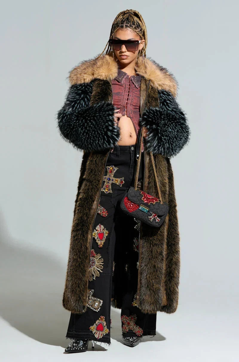 Chiara Paneled Fur Coat