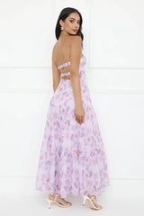 Eliora Strapless Maxi Dress Purple
