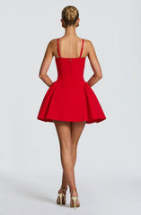 Kiah Mini Dress - Red