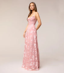 Vivienne Floral Brocade Lace-Up Dress