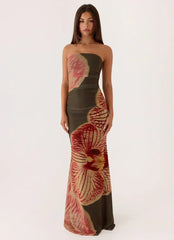 Iroha Strapless Maxi Dress - Jungle Grove