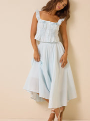 Marina Stripe Midi Skirt