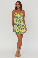 Chamberlain Scallop Trim Mini Dress Citrus Lemon