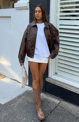 Retrograde Pu Jacket Chocolate
