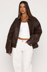 Retrograde Pu Jacket Chocolate