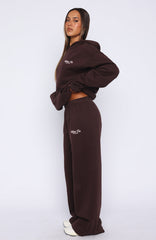 Verano Sixteen Lilia Wide Leg Sweatpants Chocolate