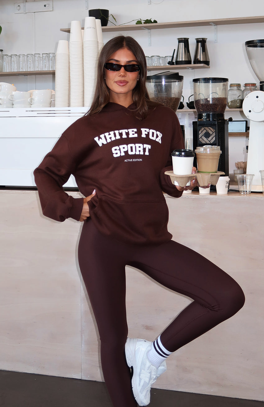 Winning Team Oversized Hoodie Chocolate